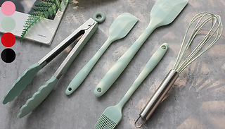5 Piece Silicone Baking Tool Set - 4 Colours