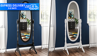Vida Nishano Cheval Oval Standing Mirror - 2 Colours