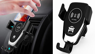 Qi Quick-Charge 10W Wireless Phone Charger Car Mount - 1 or 2