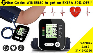 4-in-1 Blood Pressure Monitor with LCD Display + Voice Function