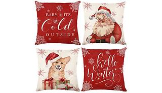 4-Pack Christmas Cushion Covers