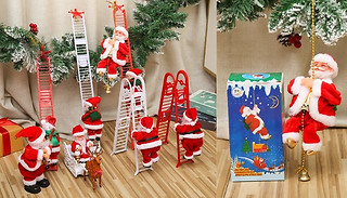 Santa-on-a-Ladder Christmas Decoration - 6 Designs