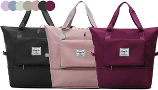 Large Folding Travel Bag with Shoe Compartment - 7 Colours