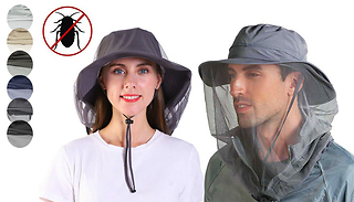 Anti-Mosquito Face Net Hat - 6 Colours