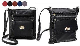 Faux Leather Crossbody Shoulder Bag - 5 Colours