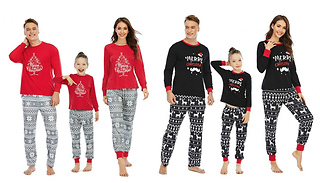 'Merry Christmas' Family Pajamas - 2 Colours & 3 Sizes