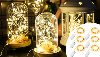 6-Pack of 20 LED String Fairy Lights - 3 Colours