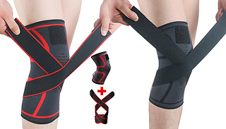 Sports Pressurized Elastic Knee Pads - 2 Colours, 4 Sizes & 1 or 2 Pac ...