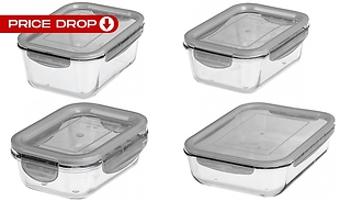 4-Pack Orthex BPA Free Glass Food Containers