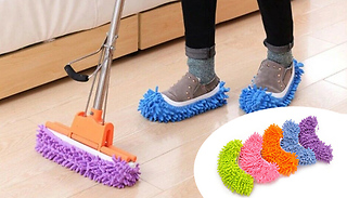 5 x Pairs of Microfibre Floor Mop Slippers 