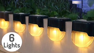 6x Solar Powered Garden Fence Lights