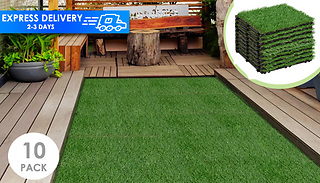 30 x 30cm Artificial Grass Turf - 10 Pack!