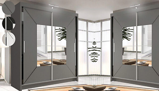 Nicole Sliding Mirror Wardrobe - 3 Colours & 4 Sizes