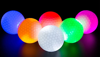6 x LED Light-Up Golf Balls