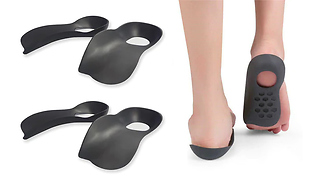 2-Pairs Plantar Fasciitis Feet Insoles - 2 Sizes