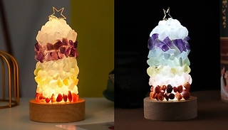 Colourful Crystal Night Light - 2 Light Colours!