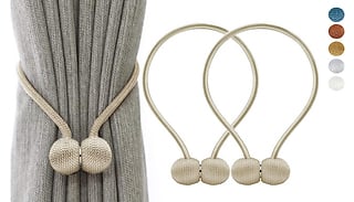 Magnetic Ball Curtain Tiebacks - 2-Pack or 4-Pack