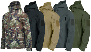 Windproof Waterproof Soft Military Jacket - 5 Colours & 7 Sizes