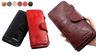 Three-Fold PU Leather Purses - 5 Colours