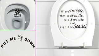 Toilet Seat Vinyl Stickers