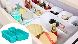 8-Piece Drawer Storage Organising Trays - 2 Colours