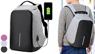 Anti-Theft Backpack With USB Charging Point - 3 Colours