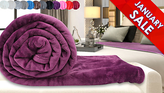 Super Soft Microfiber Throw Blanket - 10 Colours & 3 Sizes