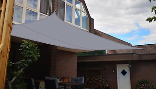Grey Rectangular Waterproof Sun Shade - 4 Sizes