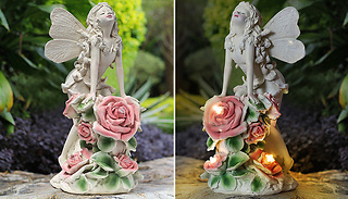 Solar Powered LED Light Angel Statue