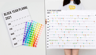 2021 Daily Plan Wall Calendar With Mark Stickers