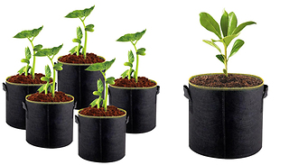 Heavy Duty Nonwoven Fabric Grow Bags - 3, 5, 7 or 10 Gallons
