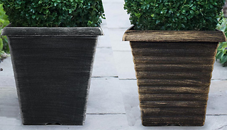 Lightweight Weatherproof Square Plant Pots - 2 Colours