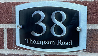 Personalised Curved Metal & Acrylic Door Sign