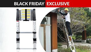 Extendable Telescopic Aluminium Ladder - 2.9m, 3.2m or 3.8m