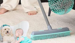 Carpet Cleaning Fur Remover Silicone Broom with Handheld Brush