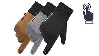 Men's Waterproof Touch Screen Sports Gloves - 3 Sizes & Colours