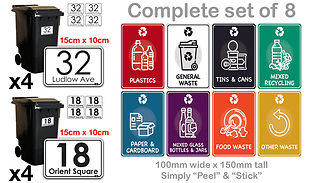 Personalised Bin Labels & Bin Description Labels - 1 or 2 Pack