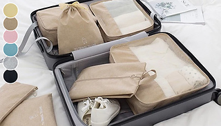 7 Piece Travel Packing Cubes for Suitcases - 6 Colours