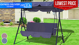3-Seater Garden Swing Chair - 2 Colours