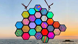 Stained Acrylic Honeycomb Window Ornament
