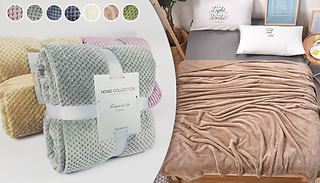 Soft Fleece Throw Blanket - 7 Colours & 5 Sizes