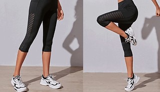 3/4-Length High Waisted Yoga Pants with Pockets 