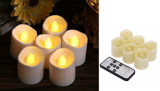 LED Flickering Flame Battery Candle - Pack of 1 or 2
