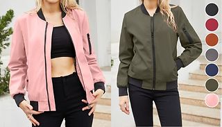 Bomber Jacket Style Windbreaker - 7 Colours & 6 Sizes