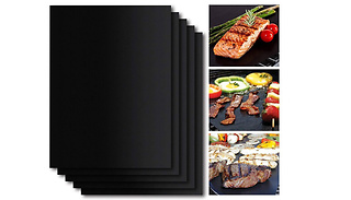Non-Stick BBQ Grill Mats - 2, 4 or 6-Pack