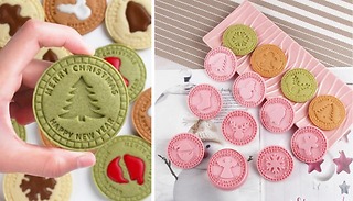 9-Piece Christmas Cookie Mould Stamps 