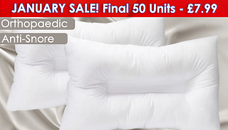 1 or 2 Anti-Snore Orthopaedic Pillows