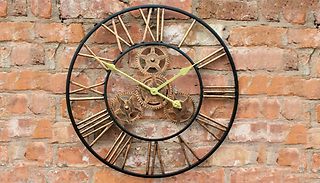 Large 60cm Roman Numerals Garden Wall Clock