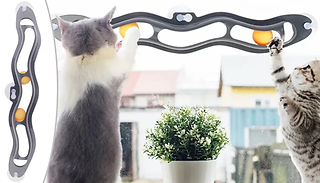 Window-Sticker Cat Ball Toy