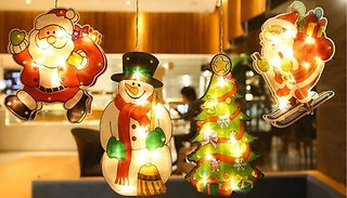 LED Hanging Christmas Window Decorations - 8 Designs 